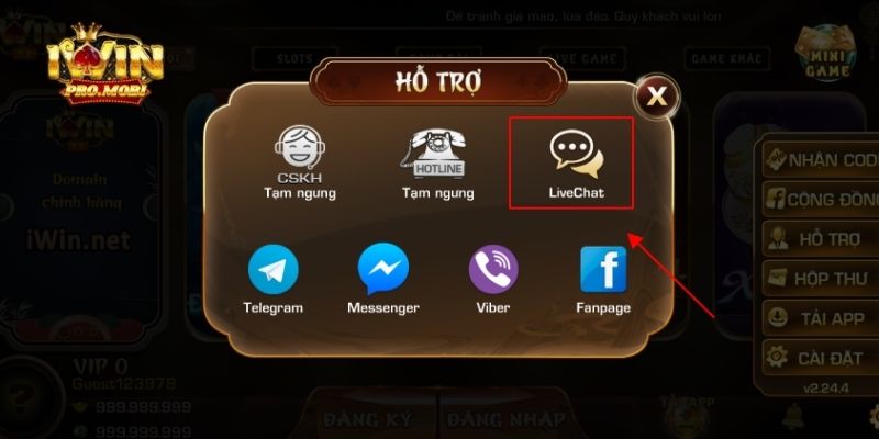 Liên hệ trực tiếp thông qua livechat 