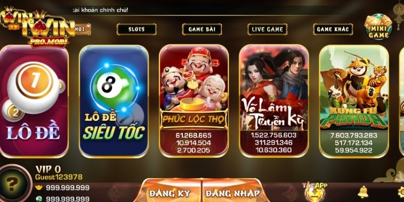 Giao diện của cổng game được thiết kế chỉn chu