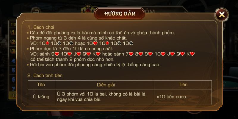 Tổng quan về luật chơi của game bài đổi thưởng Phỏm 