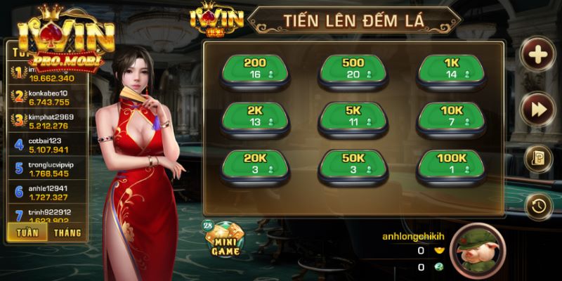 Tiến lên Iwin là tựa game quá quen thuộc với các dân chơi