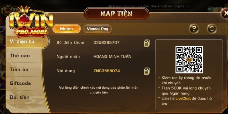 Hướng dẫn tải MoMo vay tiền chơi Iwin